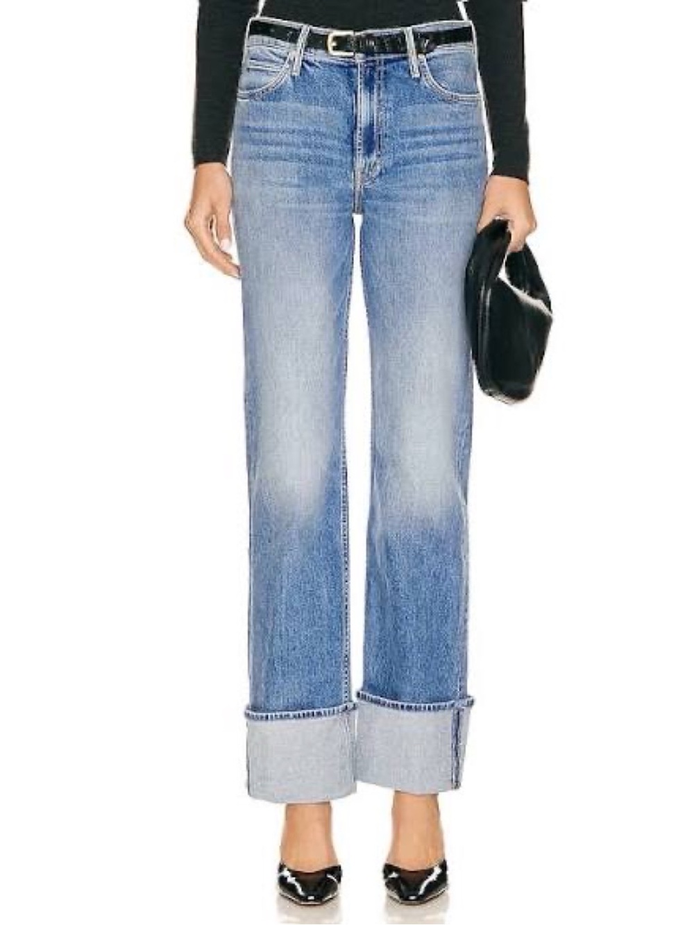 MOTHER SUPERIOR Jeans Duster Skimp Cuff Horsin’ Around Light Blue Size 27 - Picture 2 of 15